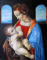 Мадонна Лита  Леонардо да Винчи. (60х50,  копия. Н.Резник)