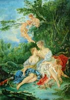 Юпитер и Каллисто.  Буше, Франсуа (45х62 копия, Н.Резник)