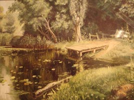 Заросший пруд. В. Поленов, (копия30х40 Н.Резник)