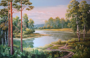 Закат. 80х60. Н.Резник