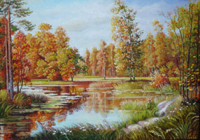 Осень на Сев. Донце. 35х50, Н.Резник